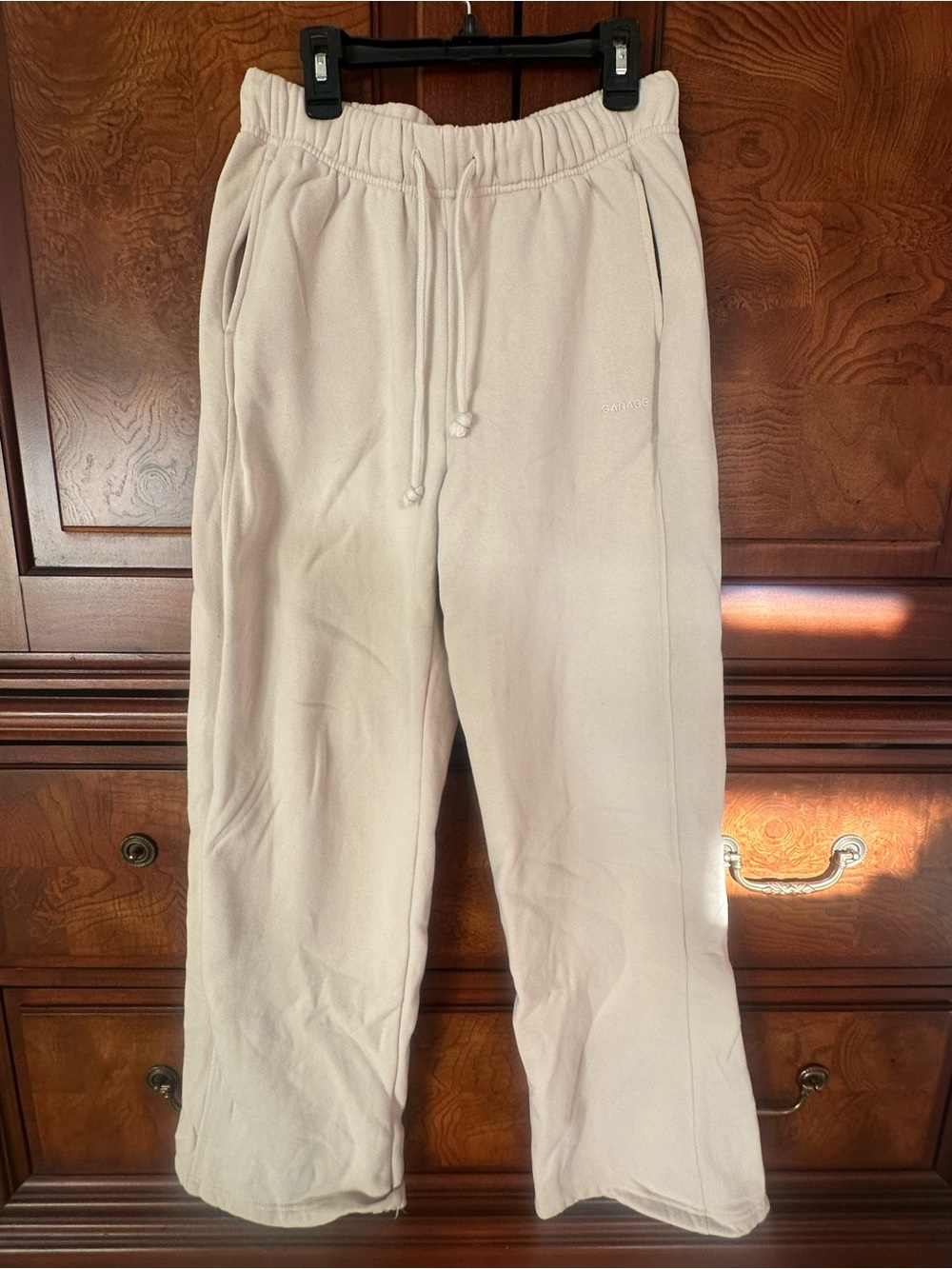 Garage Women's Light Beige Straight Leg Sweat Pants